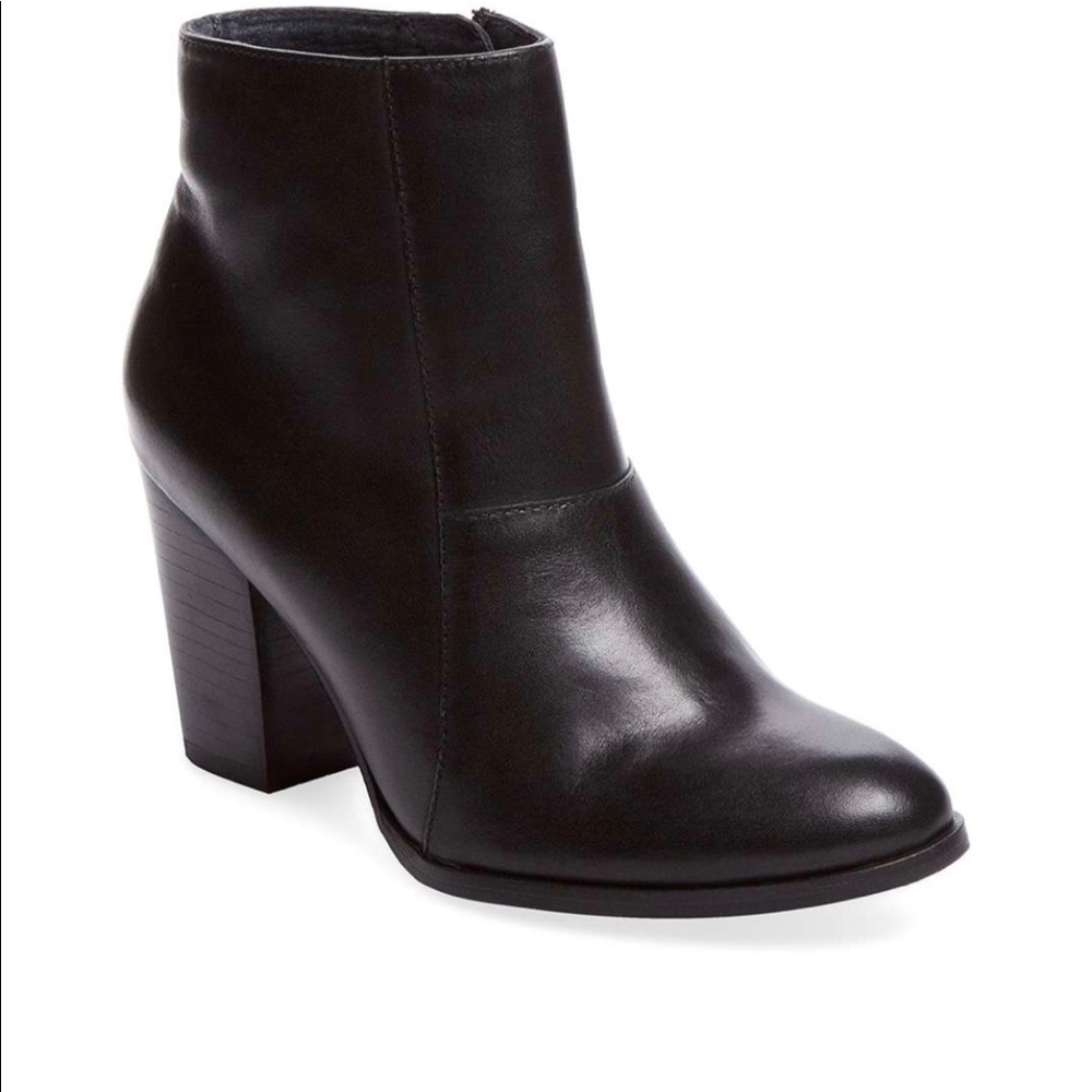 Seychelles Travels Leather Black Booties
